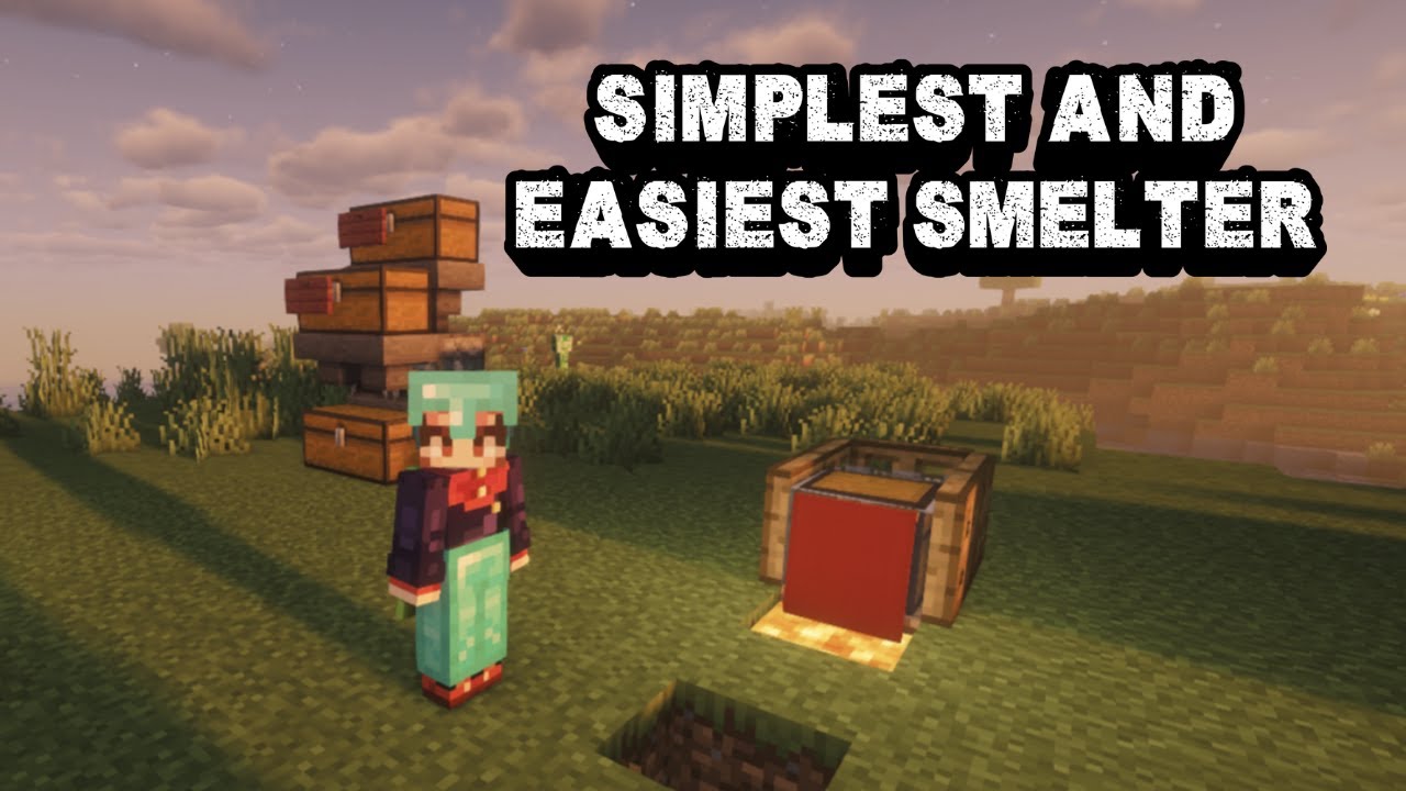 Minecraft EASY Auto Smelter 🔥 | Best Starter Automatic Furnace (No Mods)