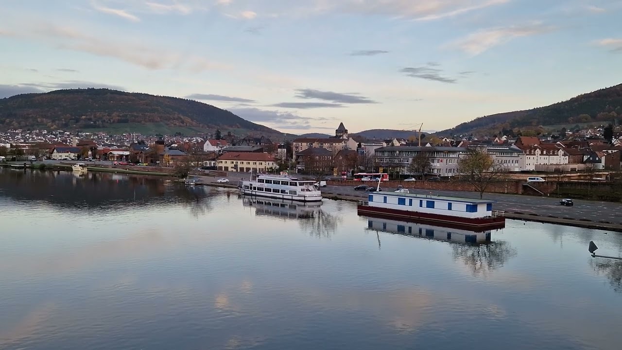Miltenberg - Germany- Main River Bridge - 4k, 8k City and River - ملٹن برگ، جرمنی، مین دریائی پل
