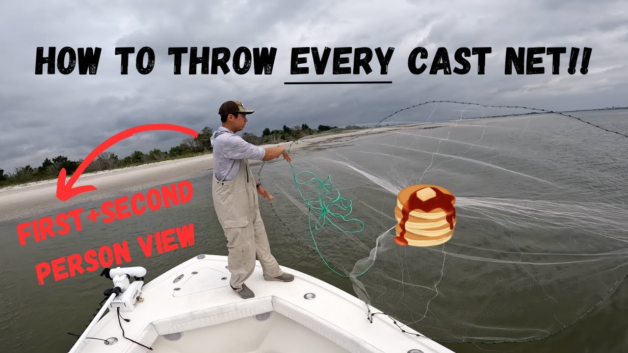 How to Throw Every Cast Net From 4-12ft! Pro Tips + First & Second Person View