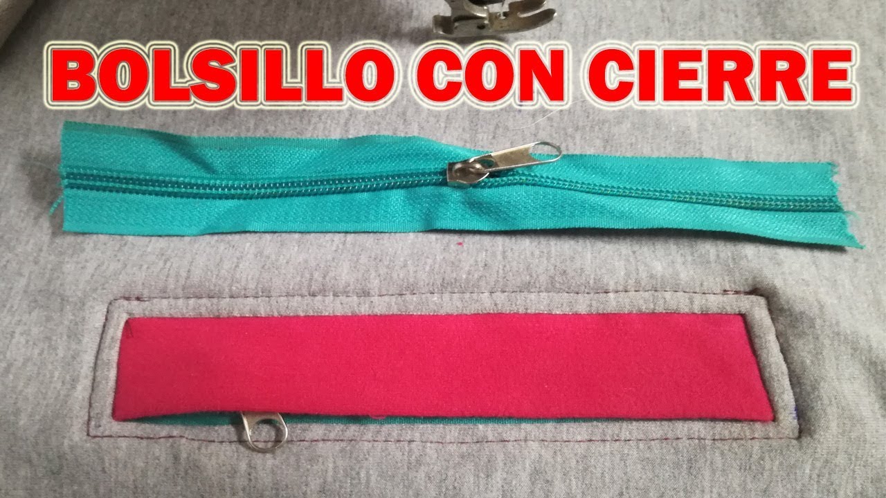 BOLSILLO CON CIERRE CLASE COMPLETA ... COSTURA FÁCIL