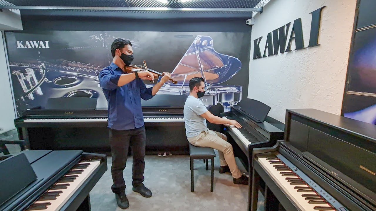 HINO - 135 “BENDITO O REI QUE VEIO DO CÉU!”| Piano Digital KAWAI CA59 | Violino