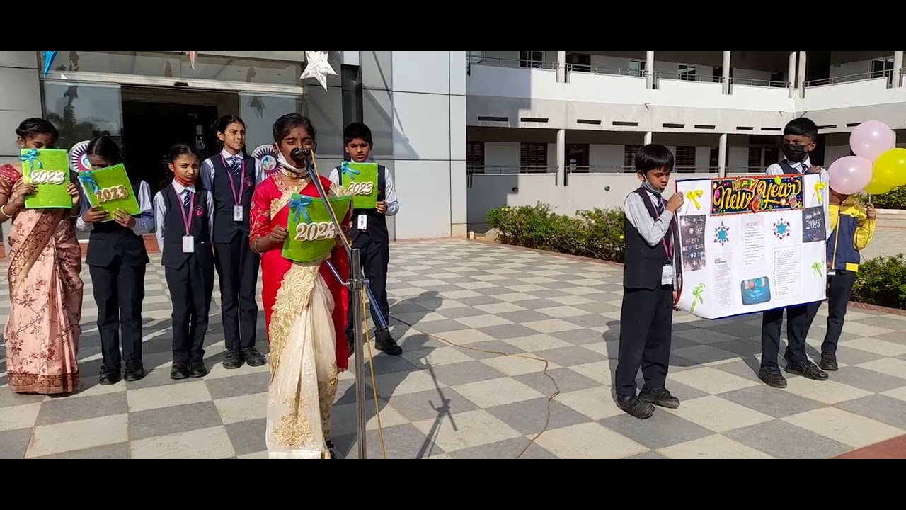 New Year Resolutions Special Assembly at Indo Sunrise International School CBSE by Grade V students