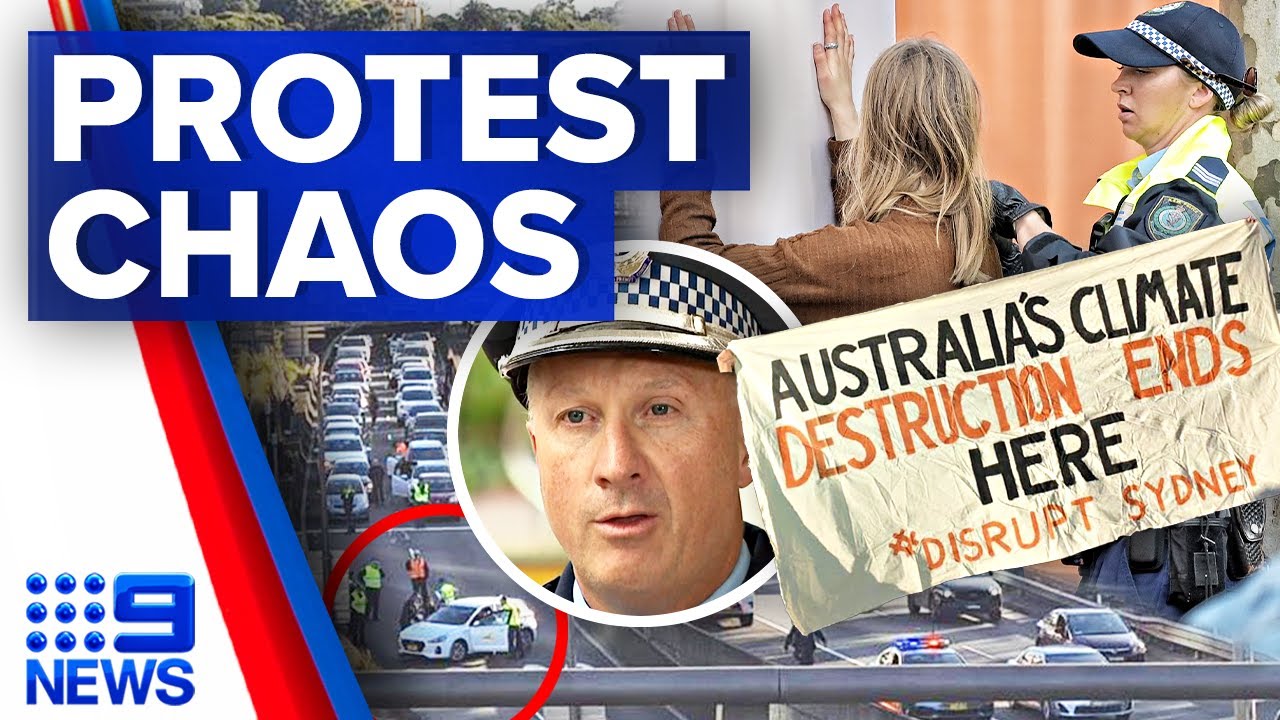 Chaos on Sydney streets as climate activists plan week-long protests | 9 News Australia