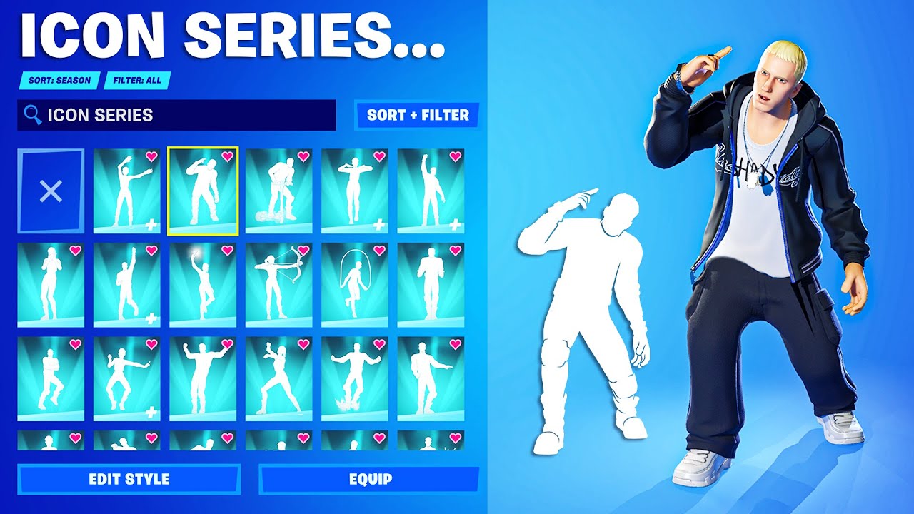 ALL FORTNITE ICON SERIES & NEW TIKTOK EMOTES! #10