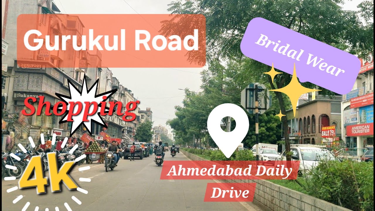 Gurukul Road Ahmedabad Drive | Food, Hangout Spots & Wedding Shopping Tour
