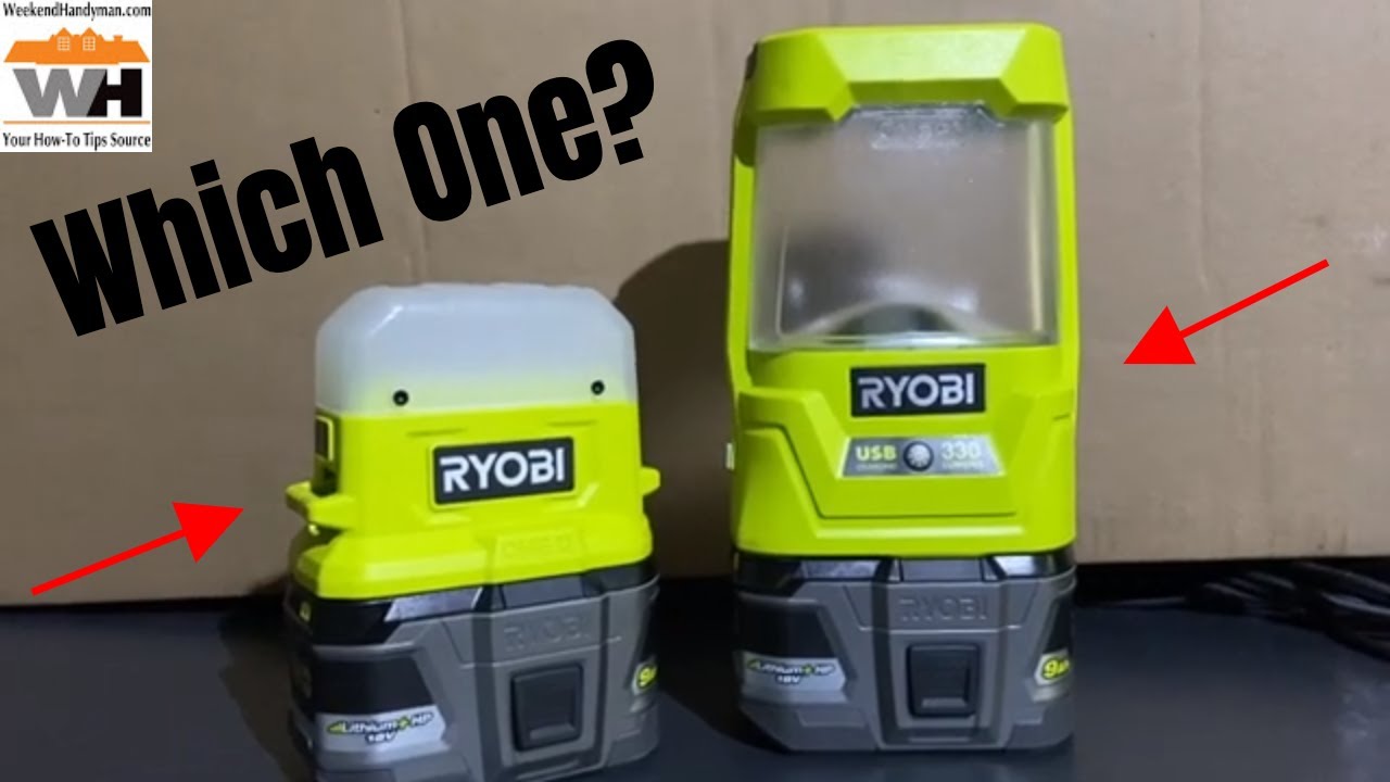 Comparing Two #RyobiToolsUSA ONE+ 18V Area Lights For Camping And Tenting