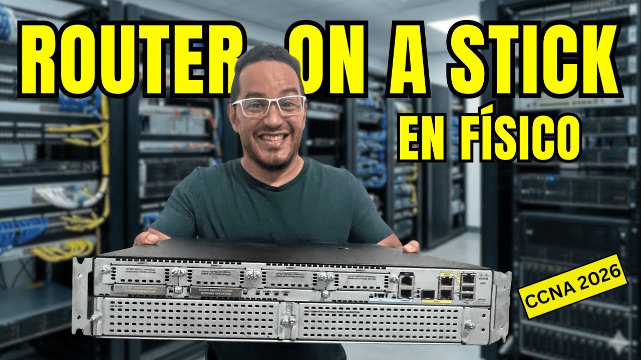 👉Router On a Stick (ROAS) en EQUIPO REAL | Enrutamiento entre Vlans | CCNA 2026