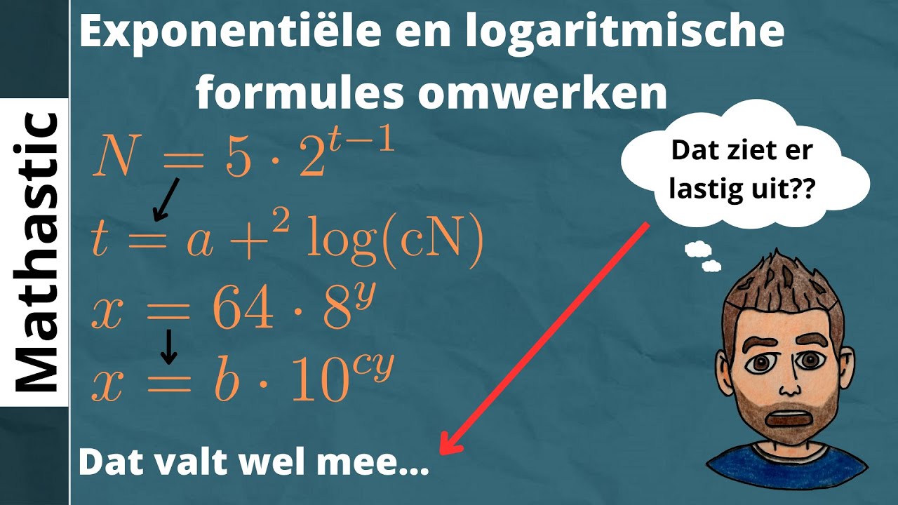 Exponenti&euml;le en logaritmische formules omwerken