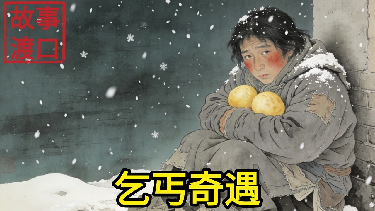 乞丐大雪天把唯一窩頭分給凍僵老婦，老婦臨走指地：此處挖開，夠你富貴三代！#民間故事#善有善報#爲人處世#故事分享