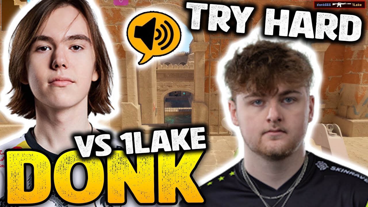 Матч Donk Tryhard на Faceit против американских профессиональных игроков.