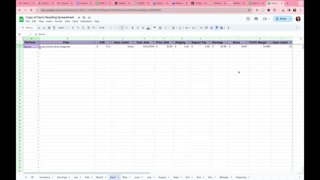 How to Use Dani's Reselling Spreadsheet