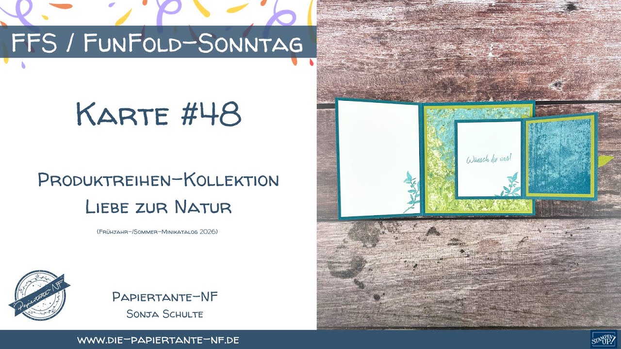 FunFold Karte #48: Produktreihen-Kollektion Liebe zur Natur von Stampin' Up!
