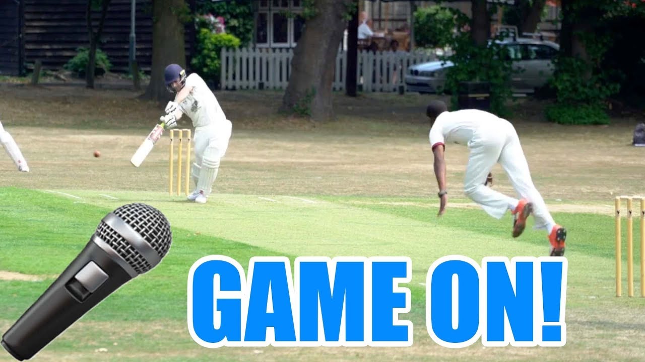 BATTING IN A MATCH & WEARING A MICROPHONE