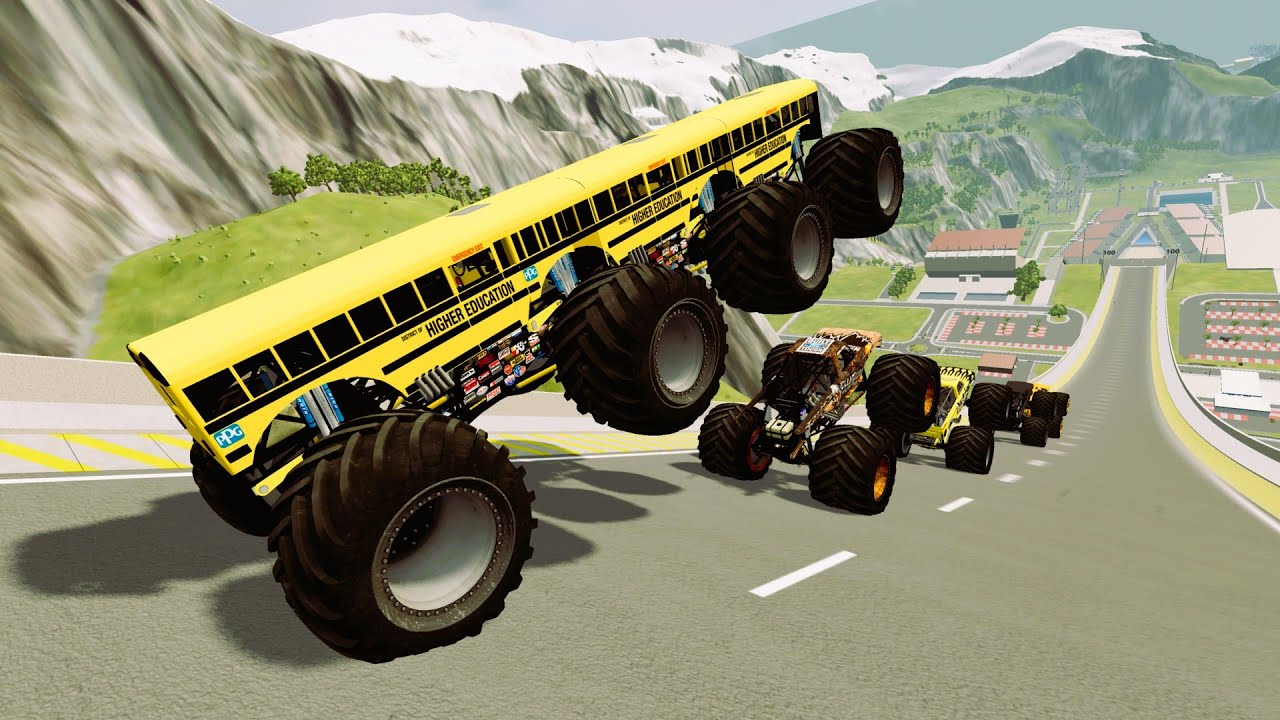 Vehicles Monster Car - Epic 01 High Speed monster trucks Car Jumps RENA # BeamNG Drive