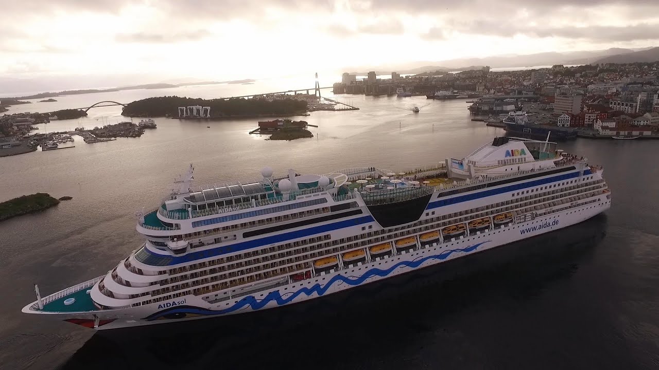 MS AIDAsol cruise DRONE fly around edit / Norway / Stavanger / 9.9.2016.