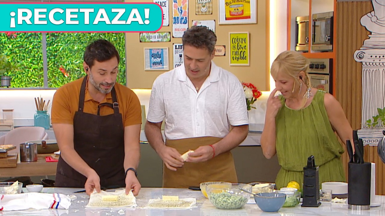 Iñaki Urlezaga metió las manos en la masa y ayudó a Coco Carreño con los envoltinis de queso