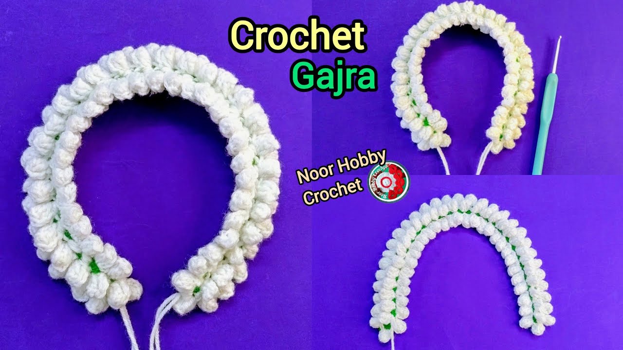 How To Crochet Jasmine Garland❤️ | Crochet मोगरा गजरा | Step by Step| #crochet #knitting #crosia