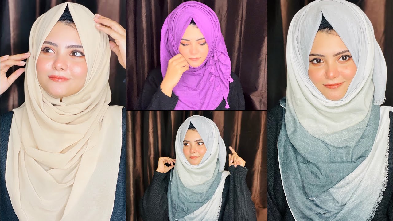 Full coverage layered hijab styles for school and college girls