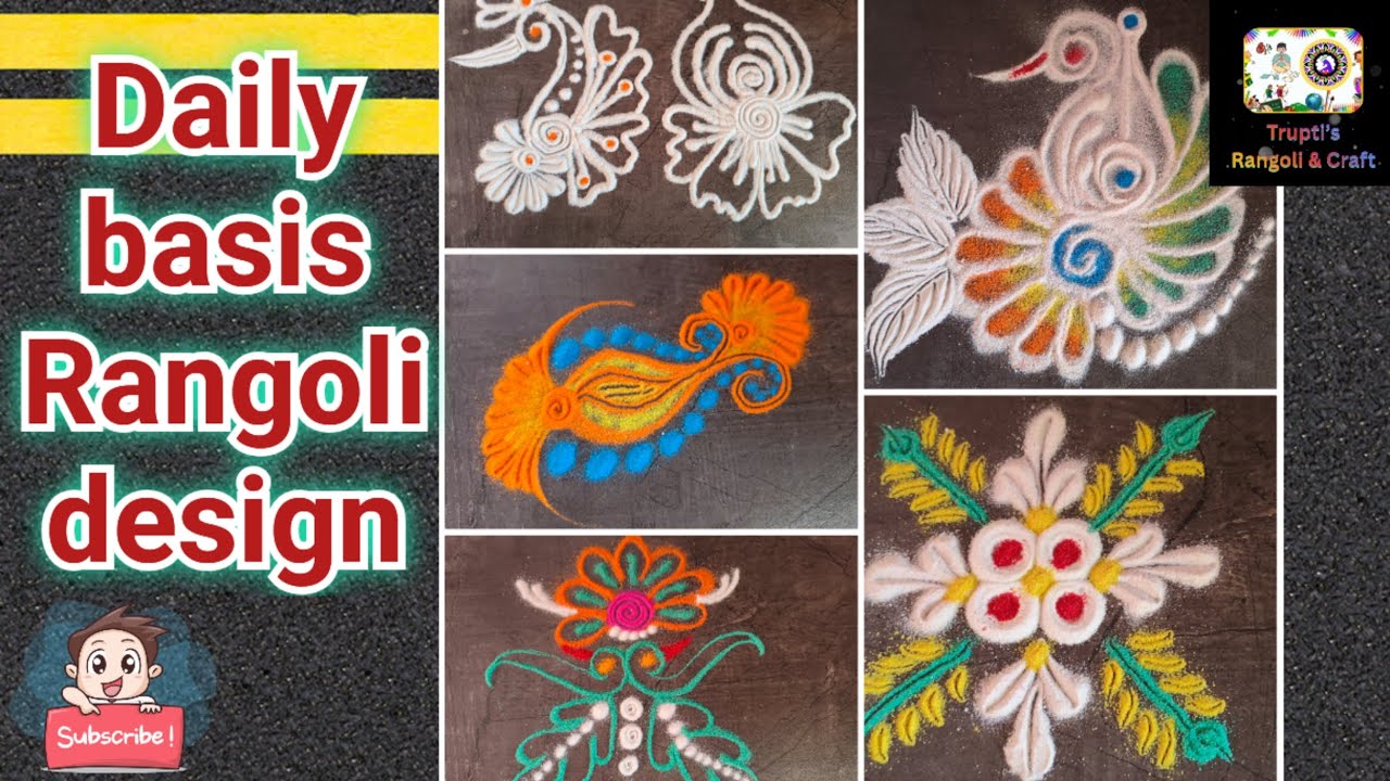 Daily Basic Rangoli Design|Simple and Easy|@Truptis2127 