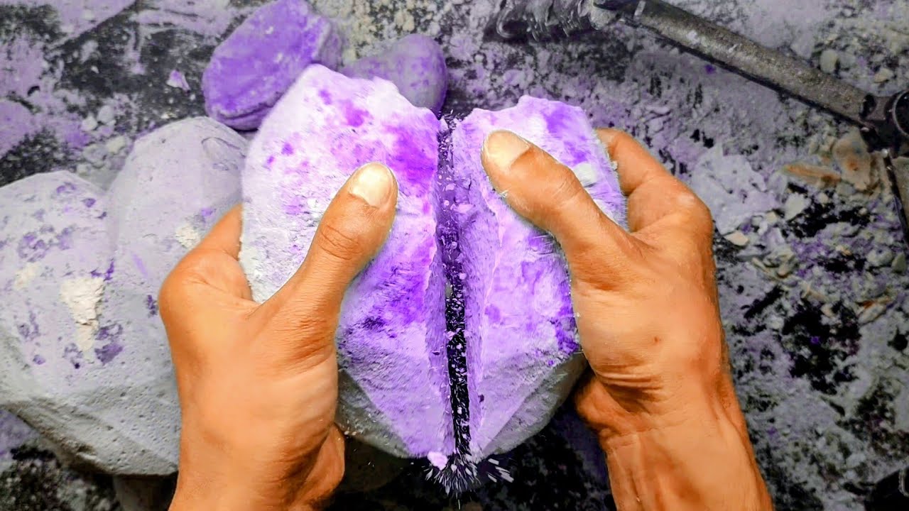 EXTREME Purple Chalk Crushing ASMR (No Talking)