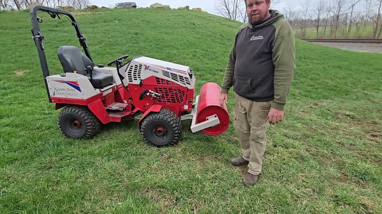 Smooth drum lawn roller for Ventrac