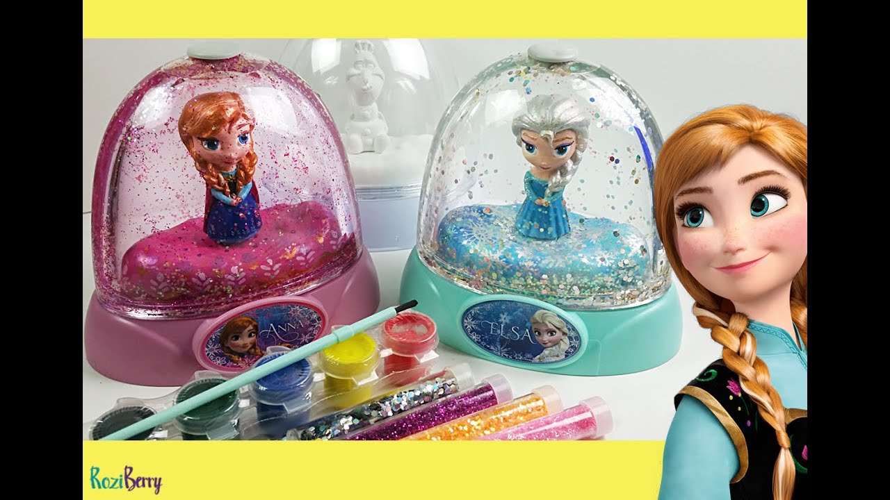 DISNEY FROZEN GLITZI GLOBES inspired / Paint your own glitter dome