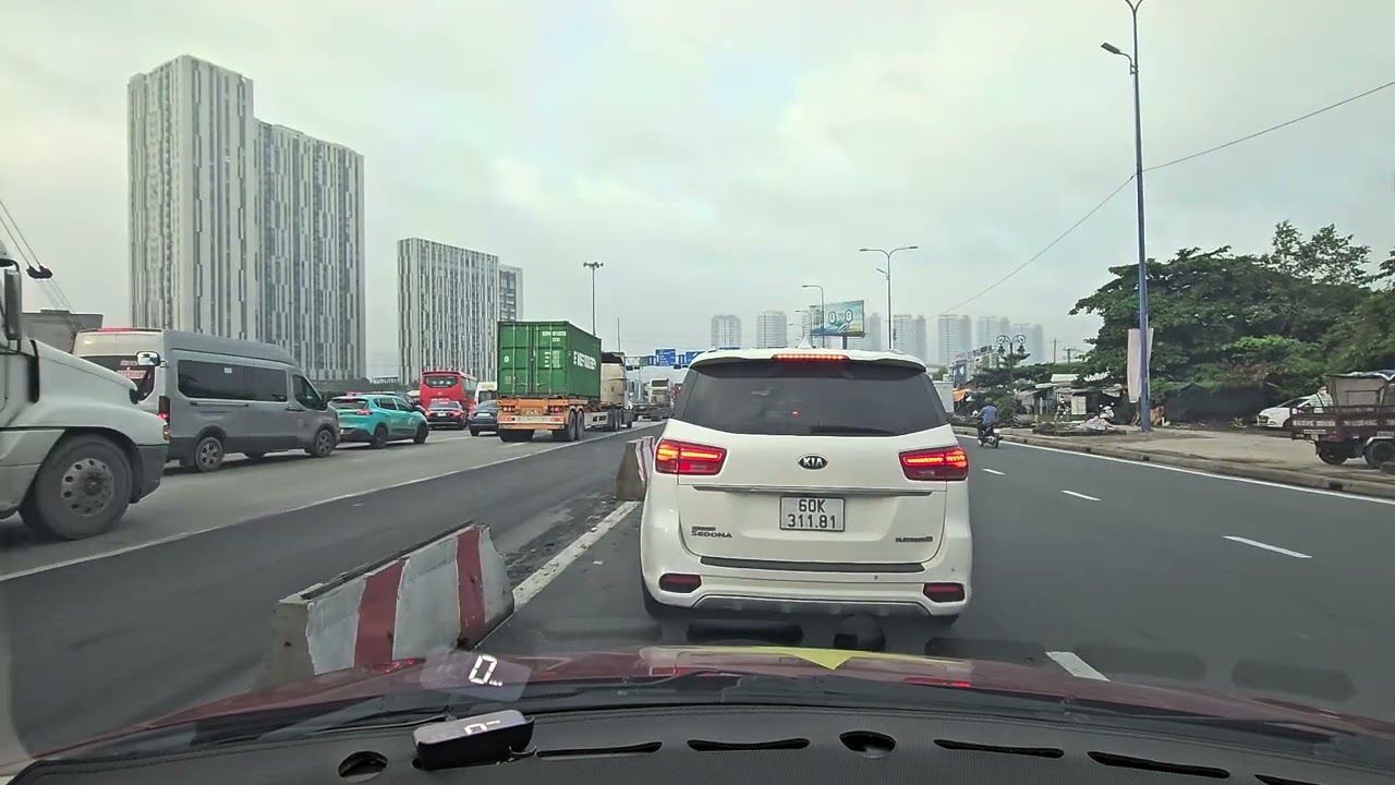 Hướng dẫn đi từ Bình Thạnh qua cầu Sài Gòn vào CT Long Thành để đến trạm dừng chân Dầu Giây