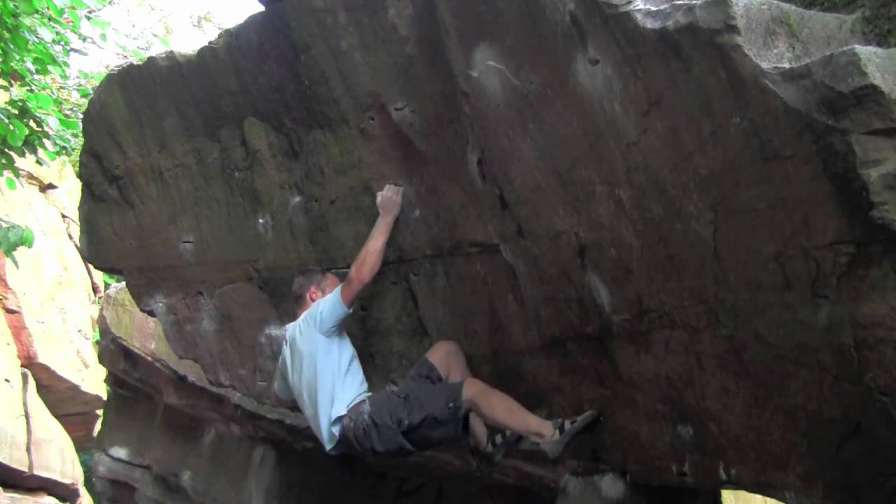 Philosophenweg fb 7c tr Riesenstein Heidelberg Bouldern Mike Fahrenholz