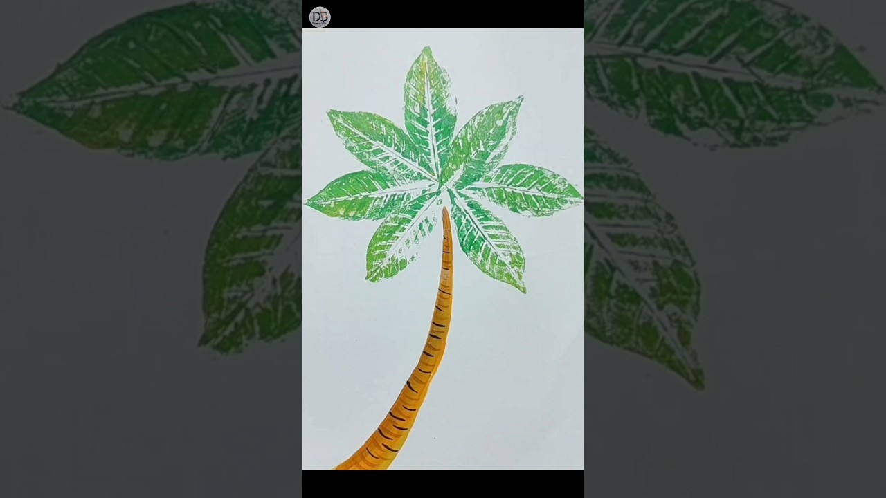Leaf Print amazing drawing | Drawing by Leaf impression #drawing #drawingtricks