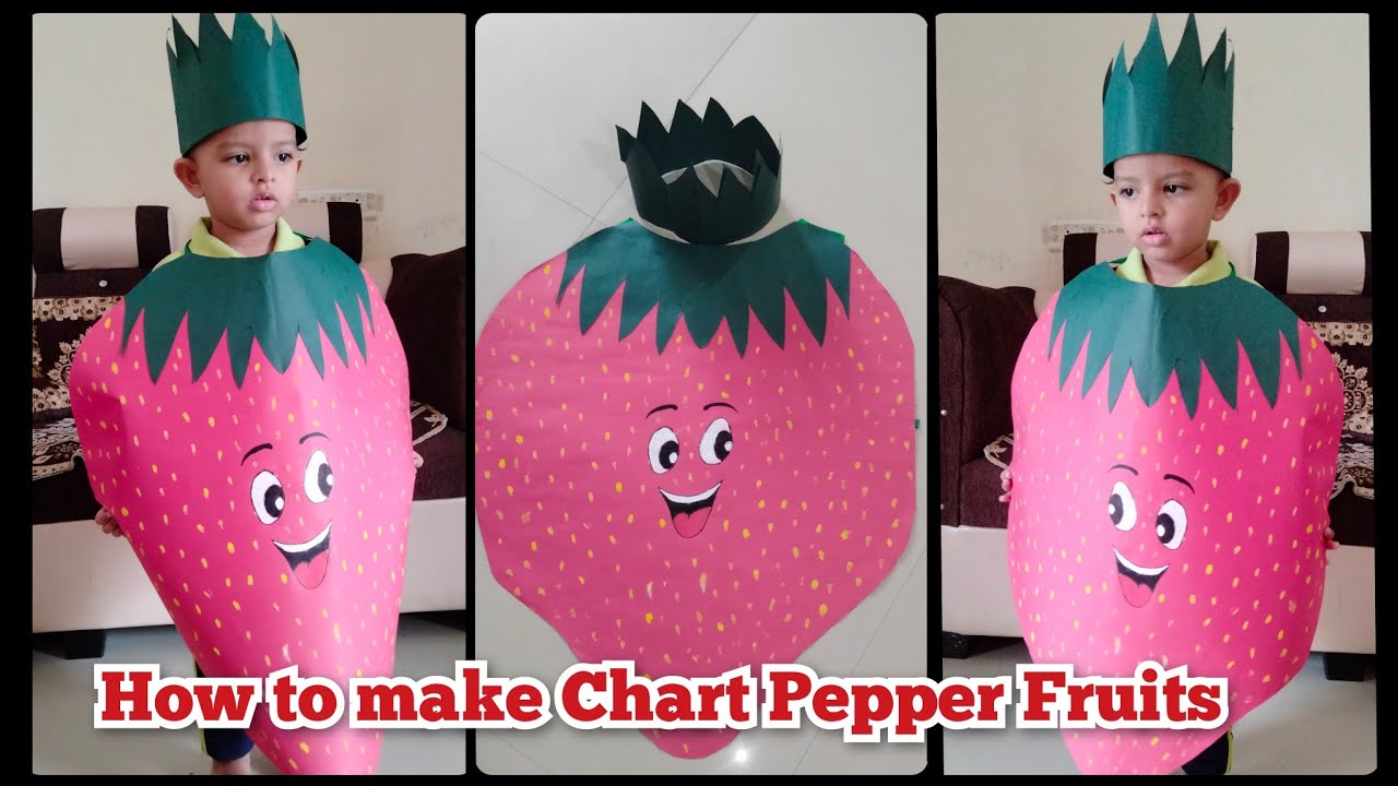 I am A Strawberry || How to make Chart Pepper Fruits || Princess Riyanshi World