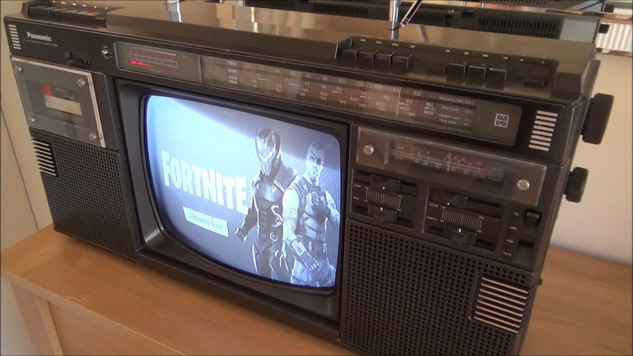 Fortnite on a 1984 Panasonic Boombox