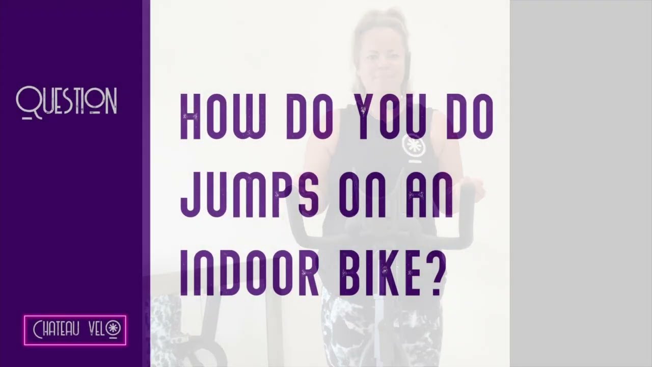 How to do jumps in an indoor cycling workout with practice track on a spin bike