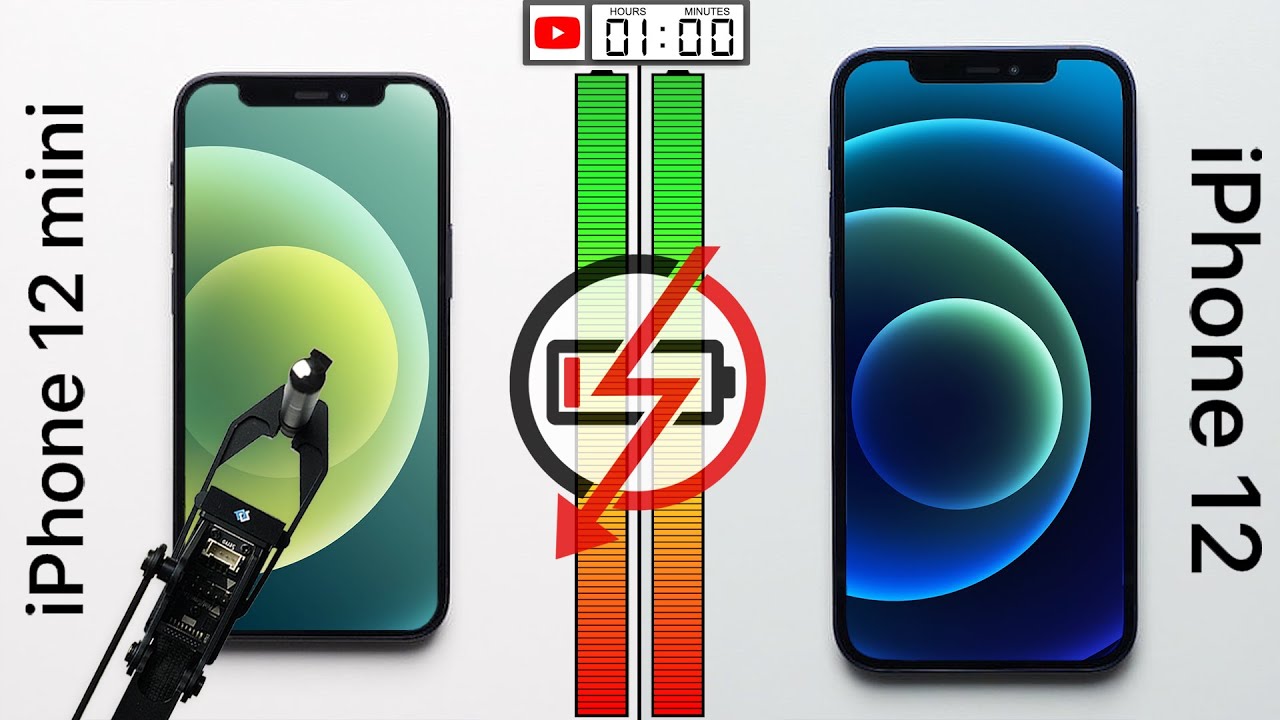 Тест аккумулятора iPhone 12 mini и iPhone 12