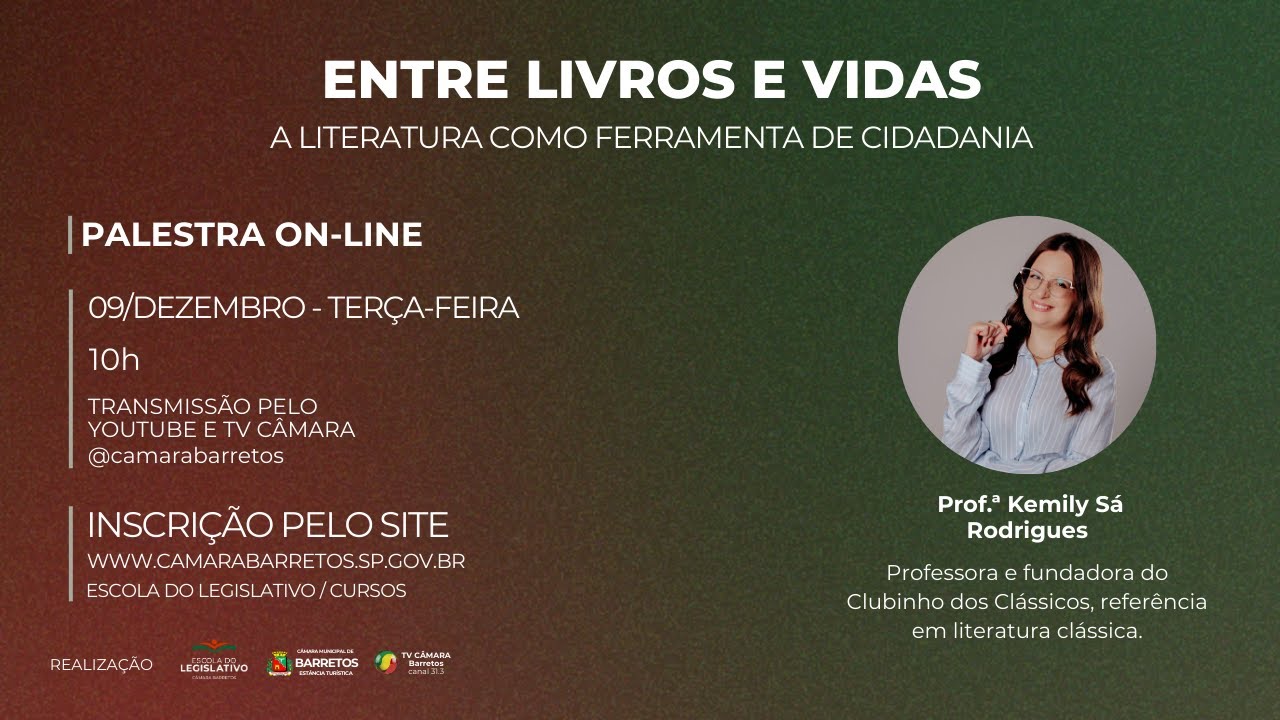 Palestra online: Entre Livros e Vidas: A Literatura como Ferramenta de Cidadania