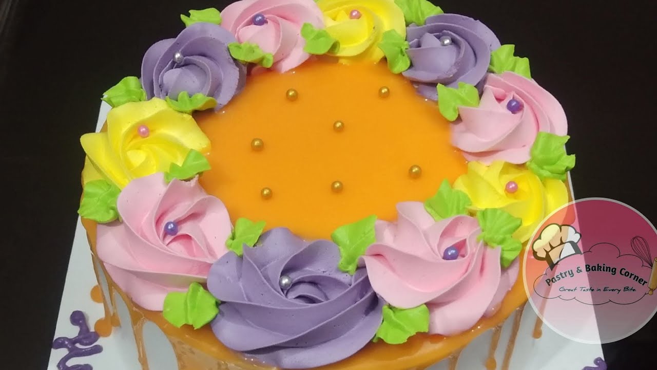 Orange & Yellow 🎂!Fb page: Pastry and Baking Corner!#cake #trending #viral #video #homemade #foryou 