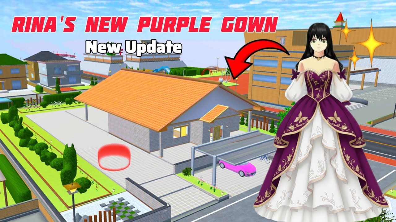 Rina's New Purple Gown Update 💜 | New Update | Secret Outfit Unlocked | Sakura School Simulator #fyp