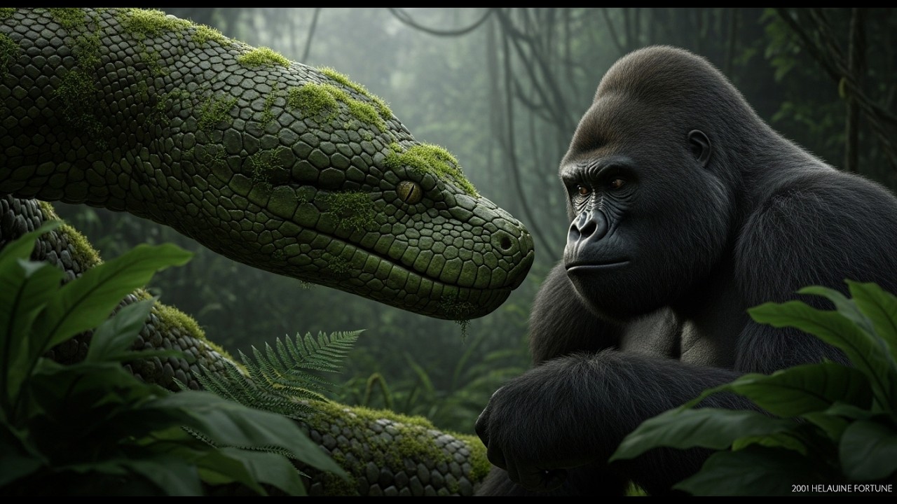 King Kong vs Giant Anaconda: Camouflaged Drop from Above wow