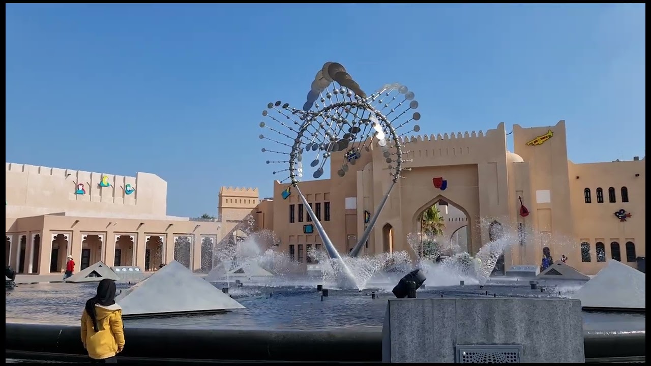Katara Fountain Show Qatar. Daytime Cultural Village Robotic, Music & Fountain Spectacular 2023