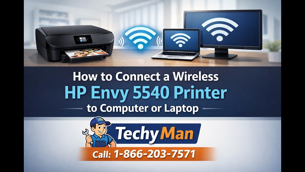 How to Connect a Wireless HP Envy 5540 Printer to Computer or Laptop
