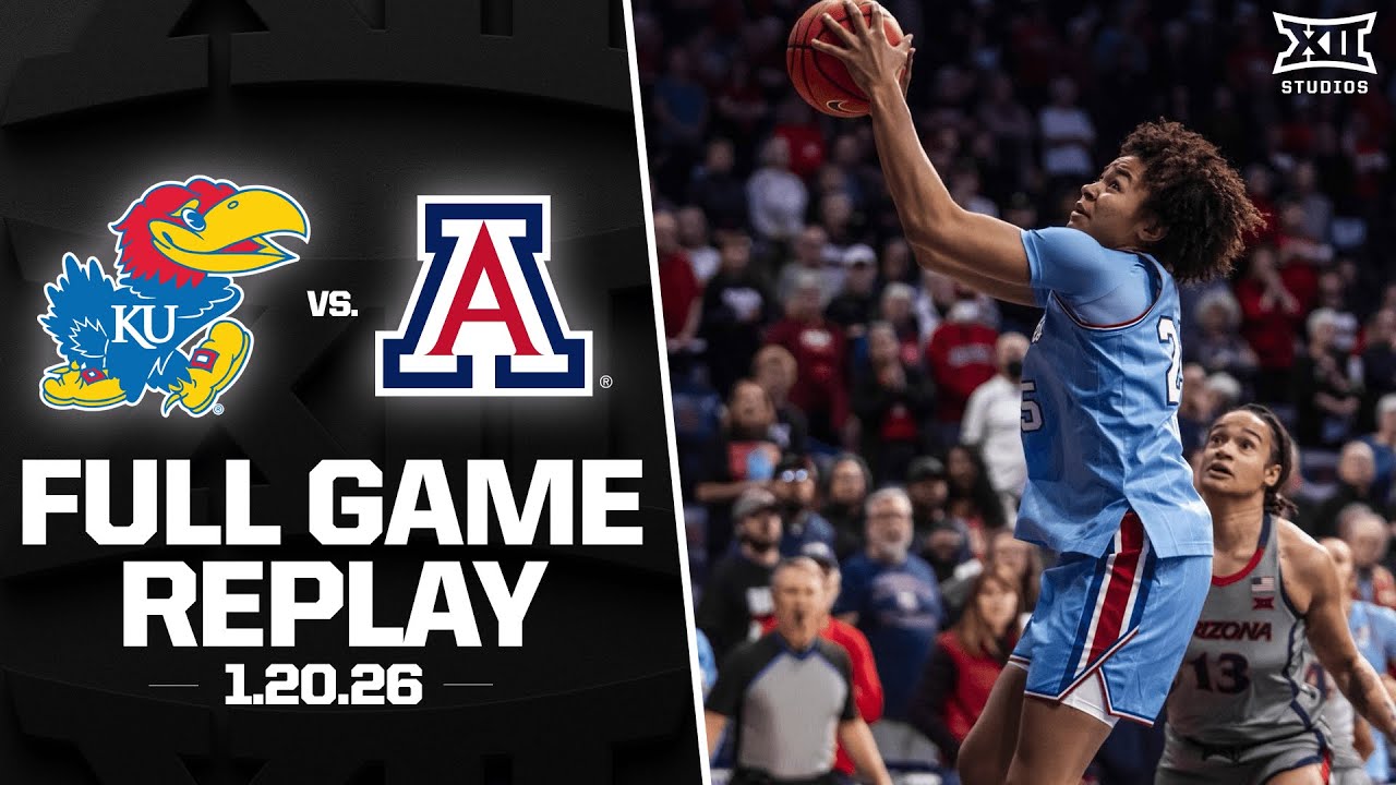 Kansas vs. Arizona Full Game Replay (1.20.26) | 2025-26 Big 12 Women's Basketball