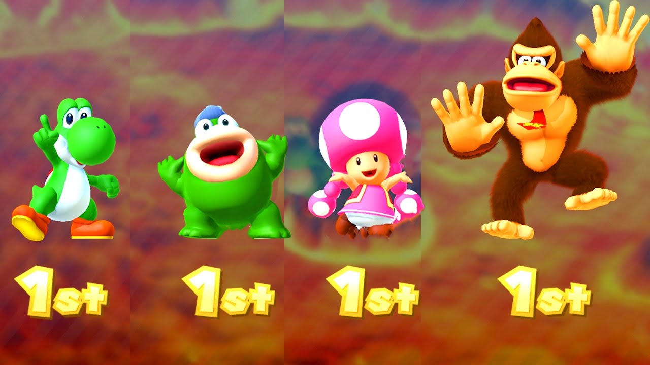 MARIO PARTY 10 MINIGAMES YOSHI VS KONG VS SPIKE VS TOADETTE (MASTER CPU)