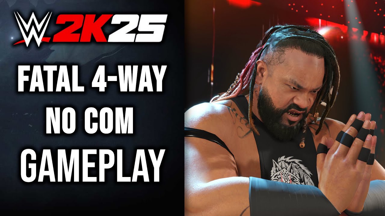 WWE 2K25 Онлайн Fatal 4-Way без комментариев - Джейкоб Фату