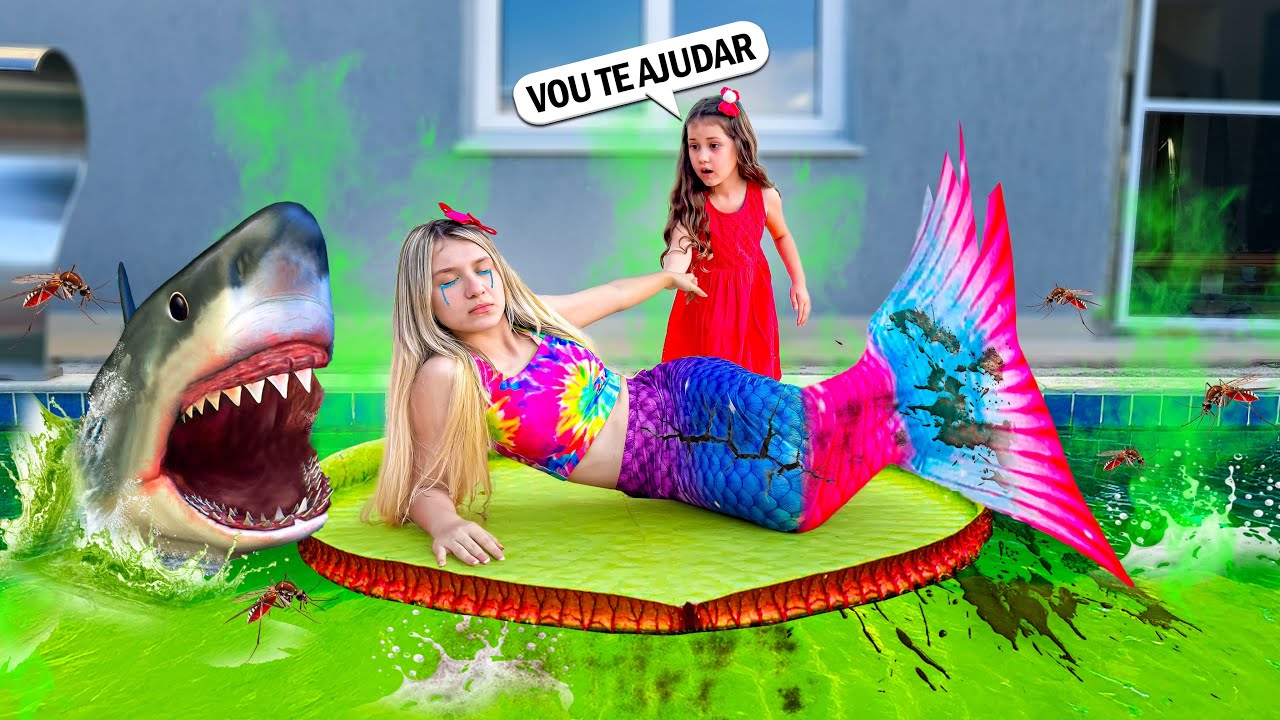 LAYRA ENCONTROU UMA SEREIA CHORANDO NA ÁGUA SUJA E AJUDOU ELA!! 