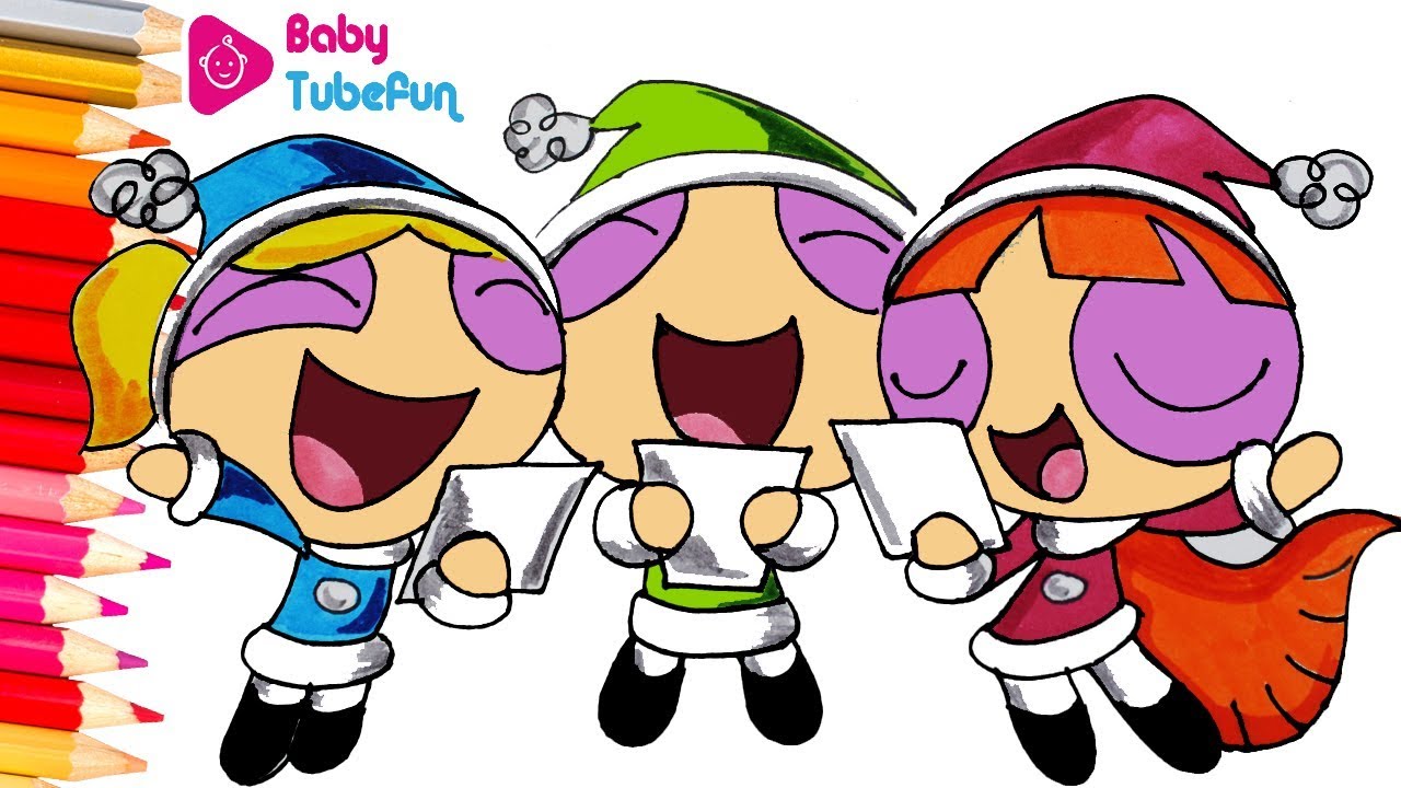 Coloring Powerpuff Girls Rowdyruff Boys Brick Boomer Butch Blossom Bubbles surprise eggs
