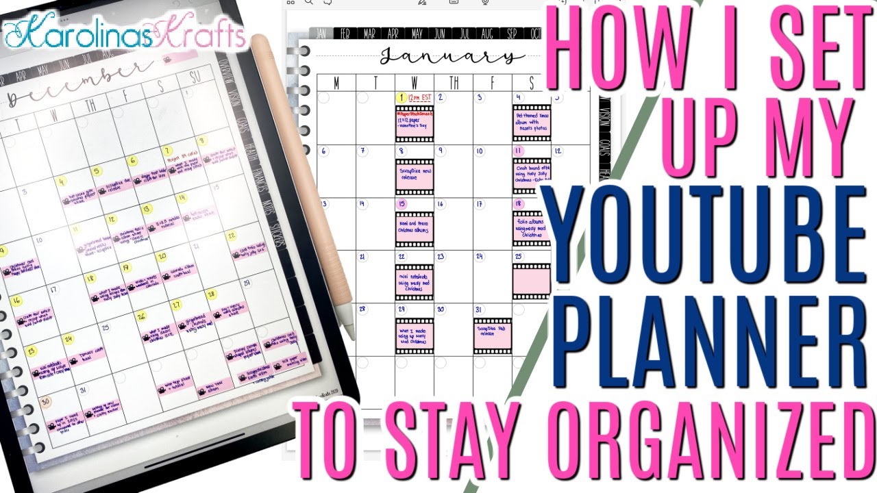 How I Set Up my Youtube Planner & How I Plan my Youtube Content, How to Set up Digital Planner Ipad