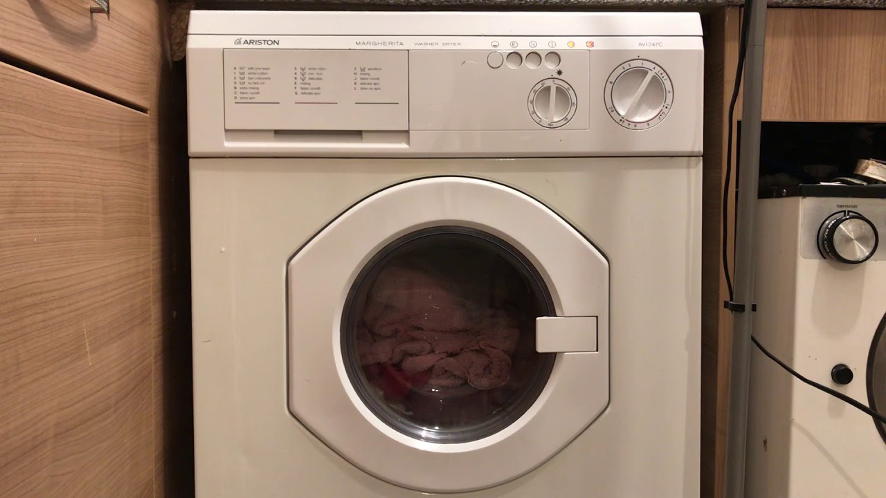 Ariston Margarita Washer Dryer AV1247C: Program 1 Half Load Cotton 60 Economy