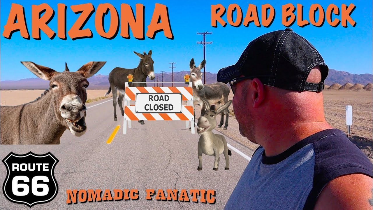 Route 66 Road Closures, Donkey's, & Colorado River Into Arizona