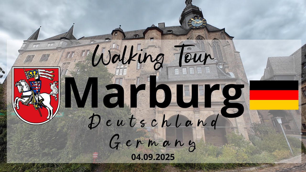 Walking Tour Marburg an der Lahn / Altstadt / Schloss / Hessen / Deutschland / Hesse / Germany / 4K