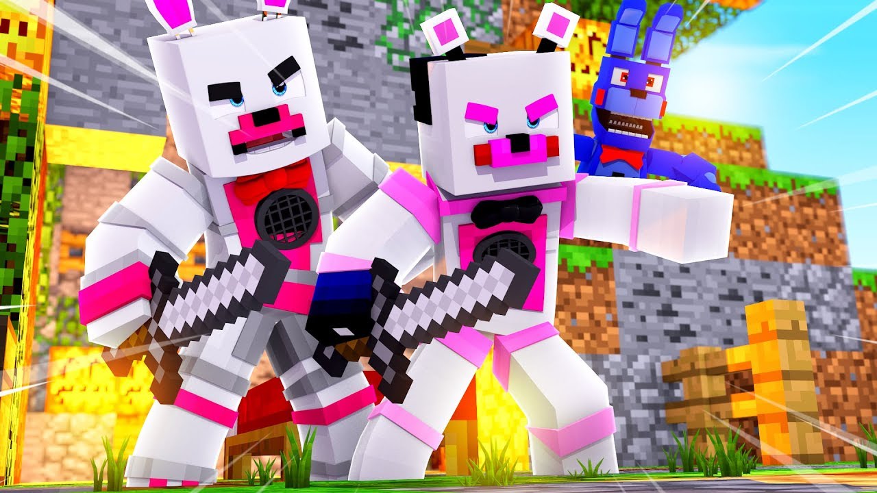 Funtime Foxy and Bon Bon Play Bed Wars !! | Minecraft FNAF Roleplay