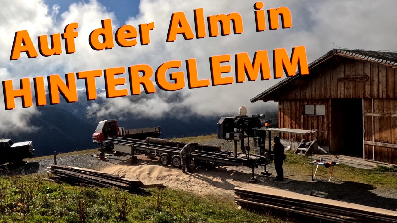 Sägen mit Traumkulisse ⛰️ auf der Alm in Hinterglemm (1700hm) im Zeitraffer #sawmill #hinterglemm